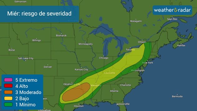 Severe weather risk for Wednesday