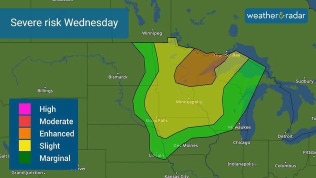 Wednesday's severe threat