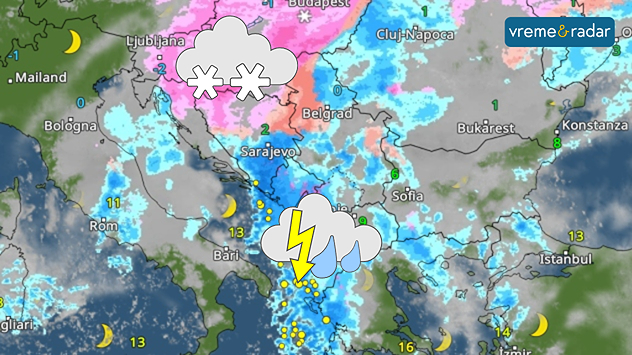 Ledena kiša, sneg, grmljavina