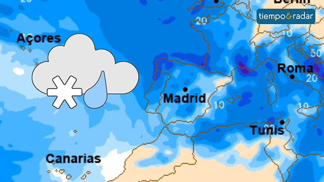 La precipitación no cesará durante la semana, con nieve incluso en algunos lugares. 