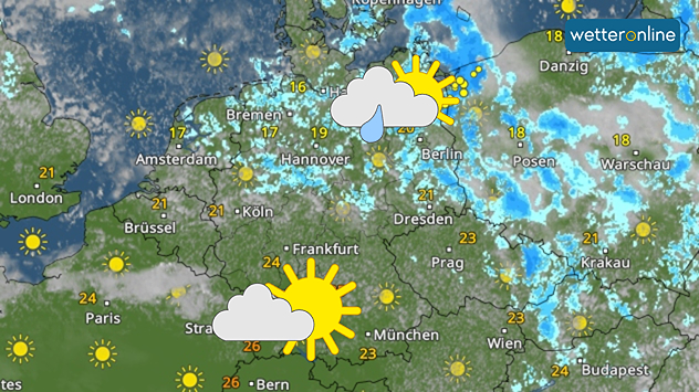 WetterRadar am Samstag