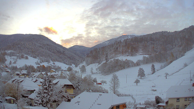 © bergfex.de Im Breisgau fielen deutlich mehr als 10 Zentimeter Schnee, so wie hier in Münstertal südlich von Freiburg.