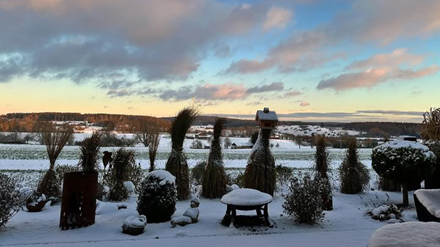 © Andrea Scholl via WetterMelder Deutschland Dick verschneit zeigte sich auch die Stadt Laichingen im Alb-Donaukreis