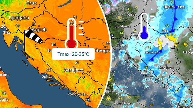 Stižu oblaci, noću kiša i grmljavina