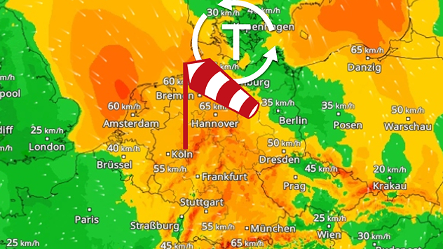 Stürmischer Wind am Freitag