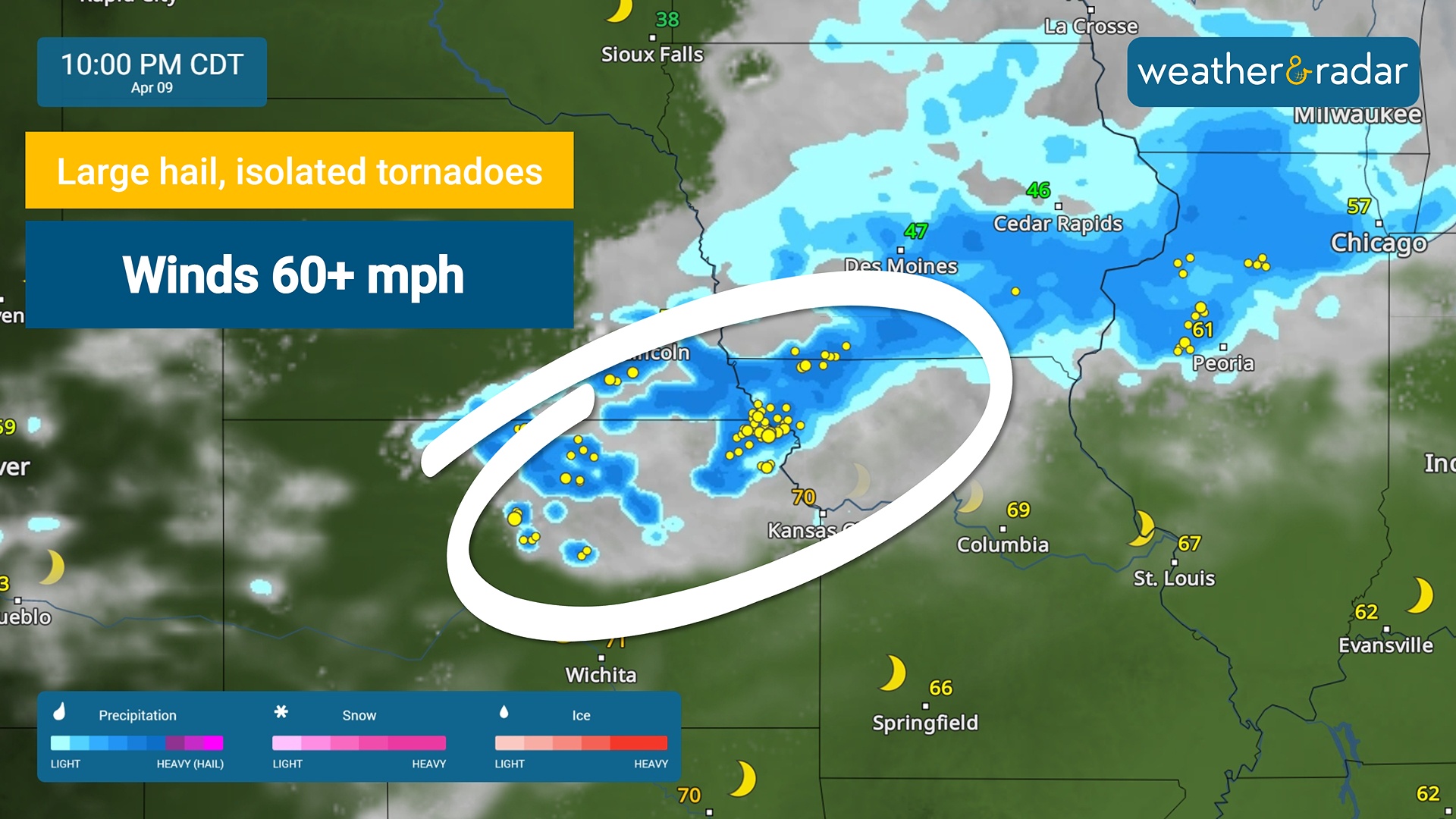 Damaging winds, large hail and isolated tornadoes possible this afternoon and evening.