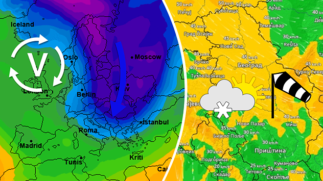 Zahlađenje, vetar, lokalno i sneg