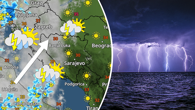 Promjena: Jugo, kiša i lokalno nevrijeme
