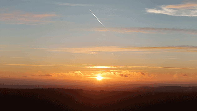 Sonnenaufgang im thüringerischen Schleiz