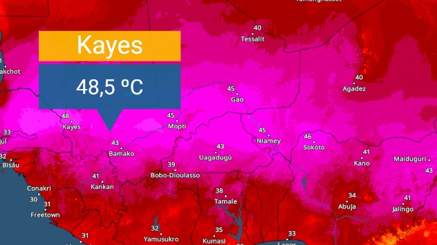 La temperatura batió récord en África. 