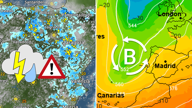 Las precipitaciones no desaparecen de España a medio plazo. La llegada de aire frío en altura aumentará su presencia hasta el fin de semana.&nbsp;