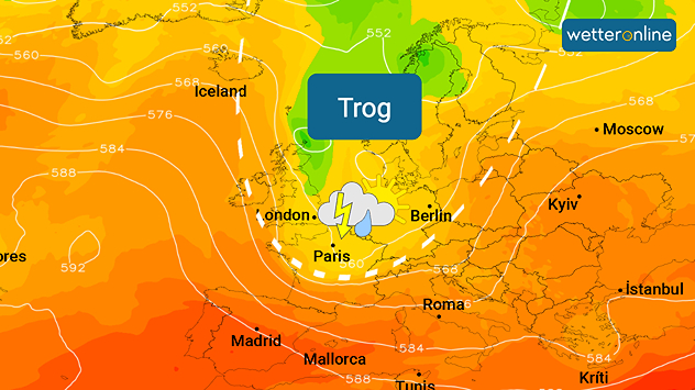 Wetterkarte Trog
