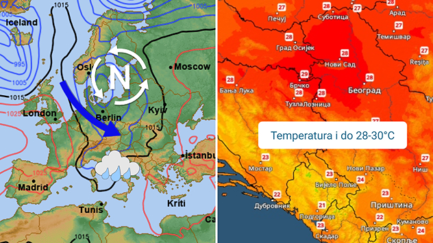Letnje temperature, pa promena