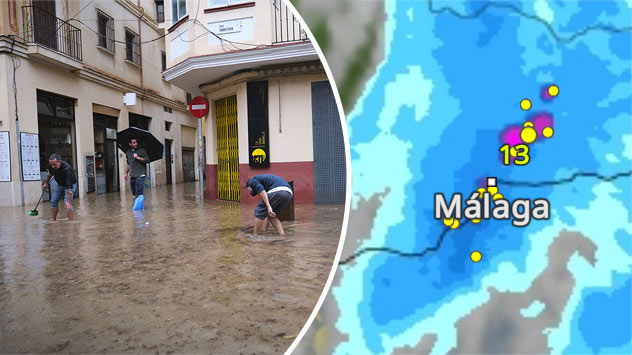 Malaga Unwetter