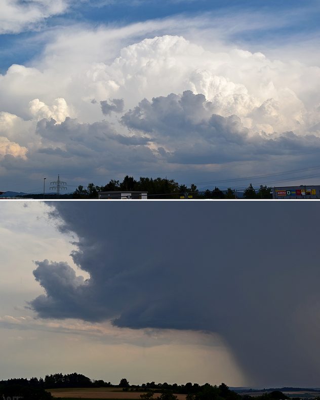 Gewaltige Gewitterwolken hatten sich in schwülheißer Luft zusammengeballt und massive Wolkenbrüche ausgelöst.