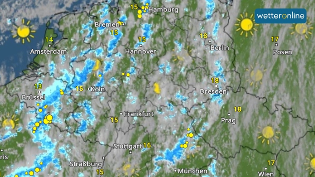 Blitze im WetterRadar