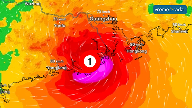 Hong Kong na udaru tajfuna