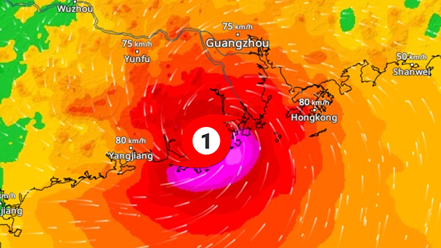 Hong Kong na udaru tajfuna
