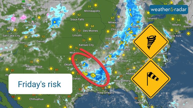Today's severe weather threat.