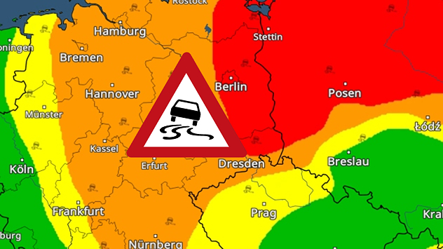 Warnung: Starker Regen bei Minusgraden sorgt in der Nacht in Berlin und weiten Teilen Brandenburgs für extremes Glatteis.