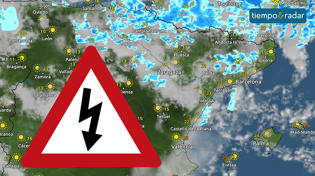 La influencia de una vaguada atlántica dejará un jueves inestable, con lluvias, mucho viento, fuertes tormentas y granizo en estas zonas de España. 