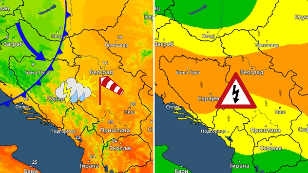 Jača promena vremena u utorak