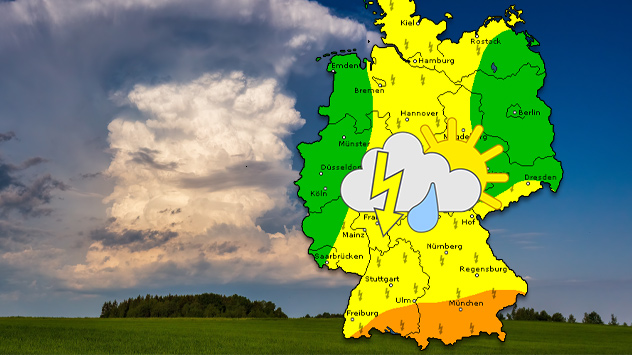 Das Gewitterrisiko ist am Mittwoch wieder erhöht.