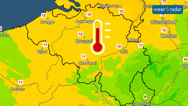Op veel plaatsen kan het zaterdagmiddag 11 tot lokaal 13 graden worden.