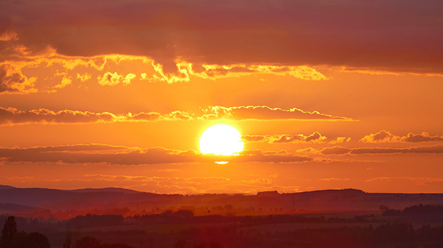 Sonnenuntergang in Schleiz