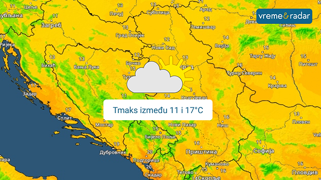 Maksimalna temperatura u nedelju