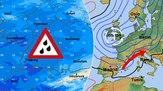 Dauerregen im Südwesten