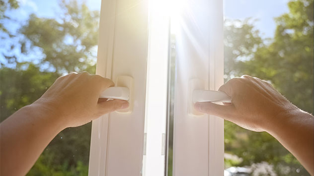 Ein Fenster wird geöffnet