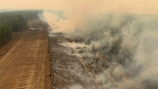 Large forest fires have already been raging in four provinces in Canada since the beginning of May. 