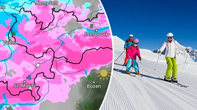 WetterRadar Skifahren Alpen