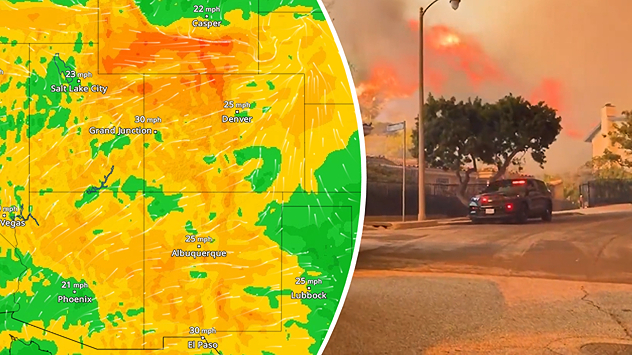 Critical fire conditions along the Front Range.