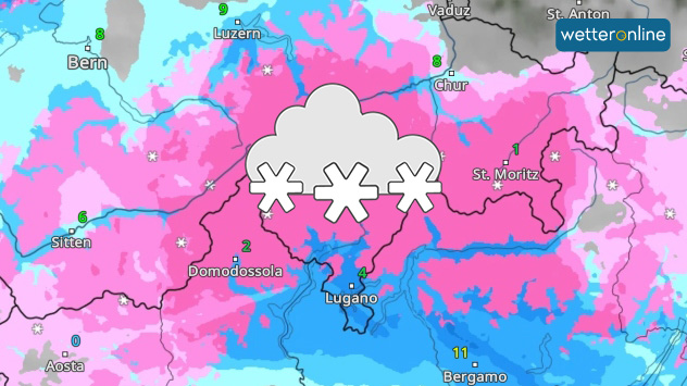 WetterRadar vom Wochenende in der Schweiz