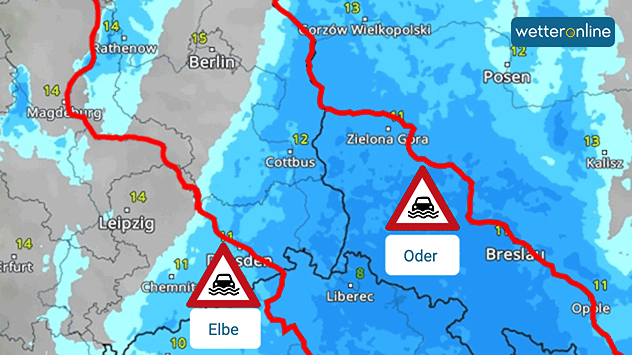 An der Elbe und Donau gibt es in den nächsten Tagen Hochwasser.