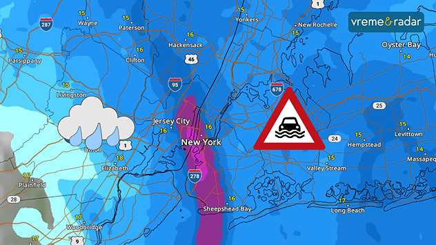 Obilna kiša i poplave u Njujorku