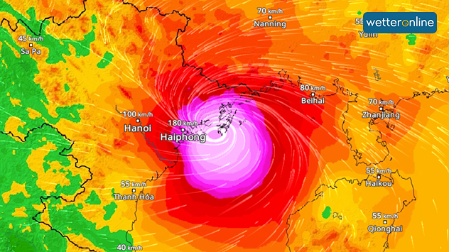 Taifun YAGI trifft auf Vietnam.