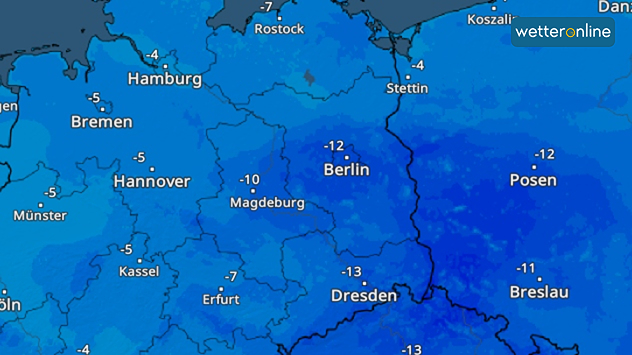 Strenger Frost am Montagmorgen im Osten Deutschlands
