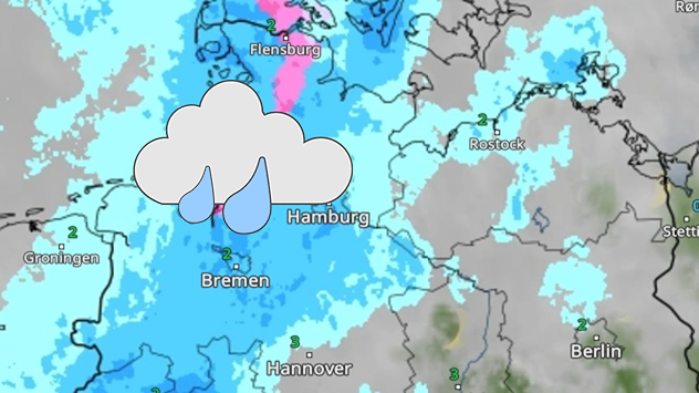 Regen im WetterRadar