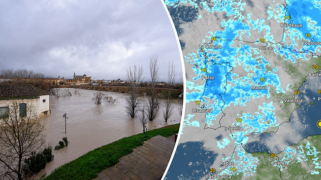 Seria furtunilor cu precipitații extreme din sud-vestul Europei continuă fără pauză. Depresiunile atlantice lovesc în mod repetat aceleași regiuni, aducând ploi torențiale și inundații.