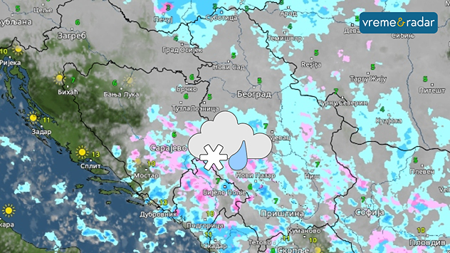 Oblaci i slabe padavine