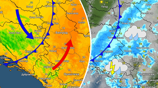 Promena vremena u ponedeljak