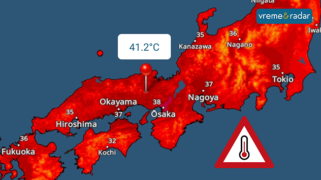 Vrući uslovi na ostrvu Honšu