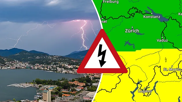 Besonders im Wallis und im Tessin steigt das Gewitterrisiko am Nachmittag deutlich an.