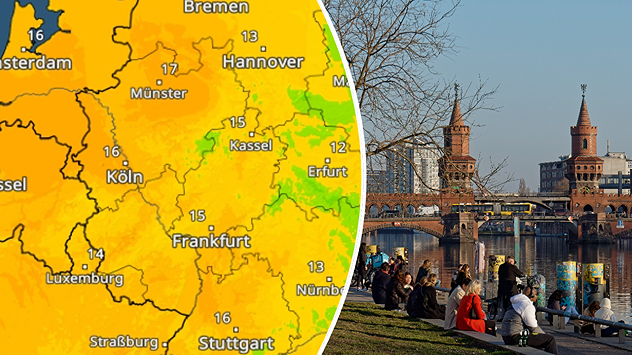 20250218_Ticker-Image-632×355 (8) - © dpa Am Freitag Frühlingswetter in Deutschland.