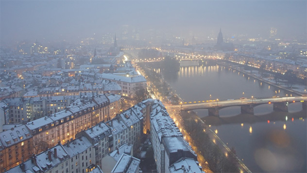 Schnee in Frankfurt am Main