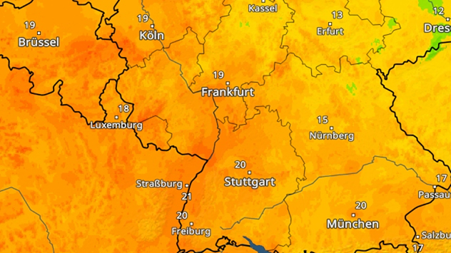 Am frühen Morgen liegen die Temperaturen schon bei 20 Grad. TemperaturRadar: Am frühen Morgen liegen die Temperaturen schon bei 20 Grad