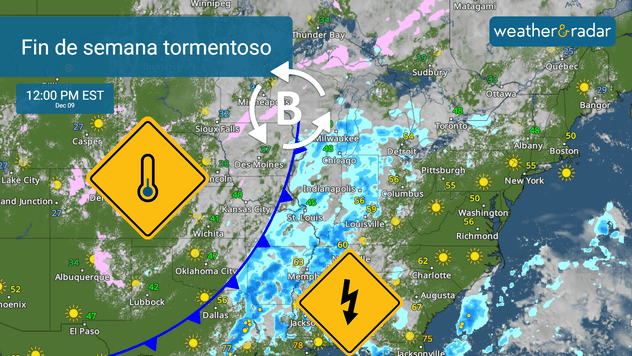 Un sistema de tormentas trae varios tipos de amenazas este fin de semana, y después frío intenso.